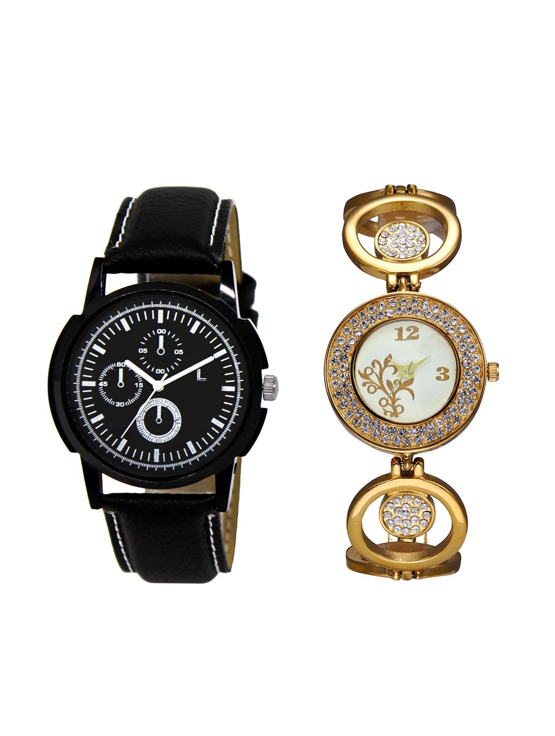 ACNOS Round dial analog couple watch(WAT-LR-13-204-COMBO) - 15501145 - Zoom Image - 1