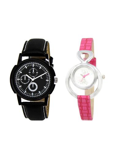 ACNOS Round dial analog couple watch(WAT-LR-13-205-COMBO) - 15501146 - Very Small Image - 1
