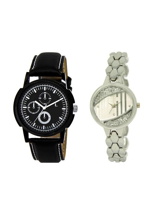 ACNOS Round dial analog couple watch(WAT-LR-13-223-COMBO) - 15501161 - Very Small Image - 1