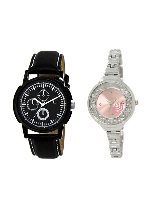 ACNOS Round dial analog couple watch(WAT-LR-13-226-COMBO) - 15501164 - Very Small Image - 1
