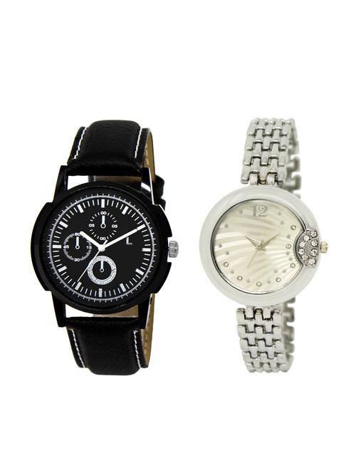 ACNOS Round dial analog couple watch(WAT-LR-13-227-COMBO) - 15501165 - Standard Image - 1