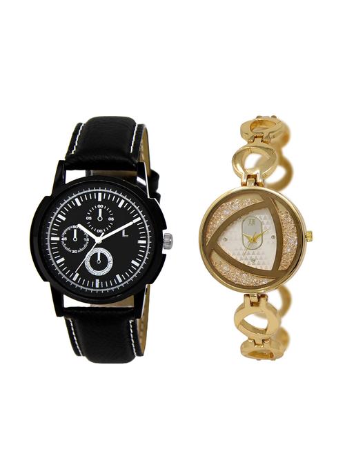 ACNOS Round dial analog couple watch(WAT-LR-13-239-COMBO) - 15501175 - Very Small Image - 1