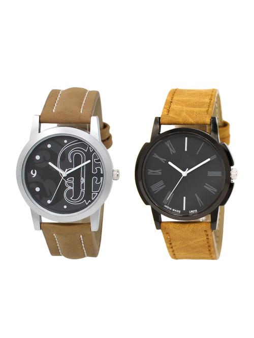 ACNOS Round dial analog watch combo(WAT-LR-14-19-COMBO) - 15501181 - Standard Image - 1