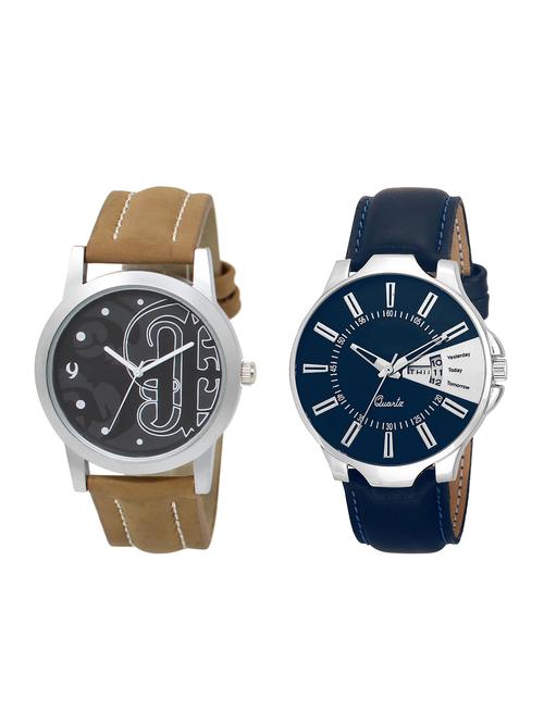 ACNOS Round dial analog watch combo(WAT-LR-14-23-COMBO) - 15501185 - Very Small Image - 1