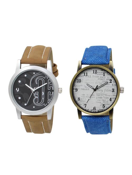 ACNOS Round dial analog watch combo(WAT-LR-14-28-COMBO) - 15501190 - Standard Image - 1