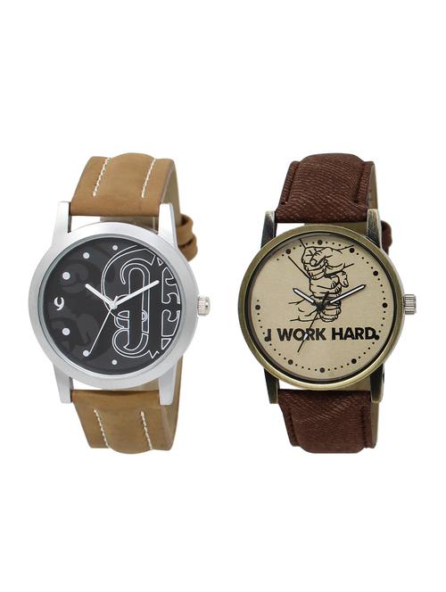 ACNOS Round dial analog watch combo(WAT-LR-14-29-COMBO) - 15501191 - Standard Image - 1