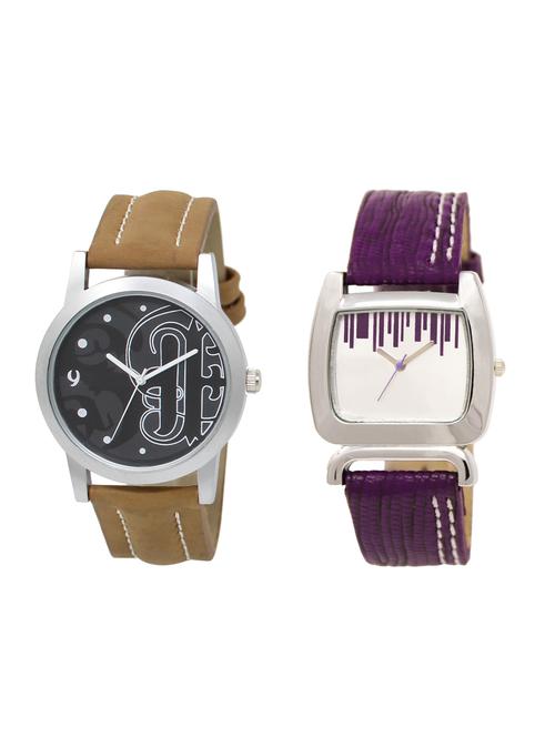 ACNOS Round dial analog watch combo(WAT-LR-14-207-COMBO) - 15501197 - Very Small Image - 1