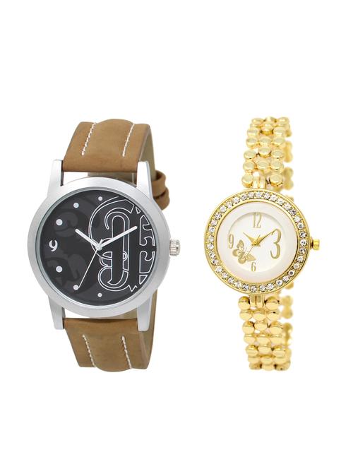 ACNOS Round dial analog couple watch(WAT-LR-14-203-COMBO) - 15501203 - Very Small Image - 1