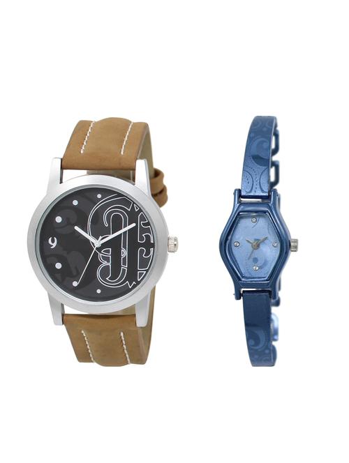 ACNOS Round dial analog couple watch(WAT-LR-14-218-COMBO) - 15501215 - Very Small Image - 1
