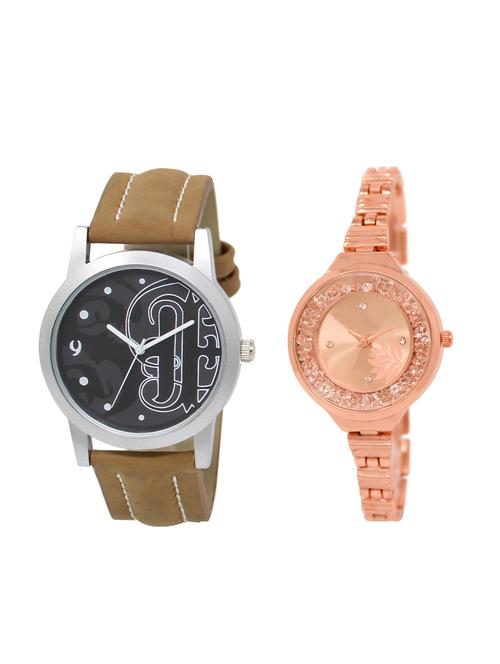ACNOS Round dial analog couple watch(WAT-LR-14-225-COMBO) - 15501222 - Very Small Image - 1