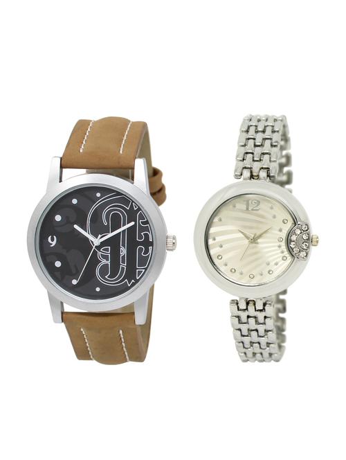ACNOS Round dial analog couple watch(WAT-LR-14-227-COMBO) - 15501224 - Very Small Image - 1