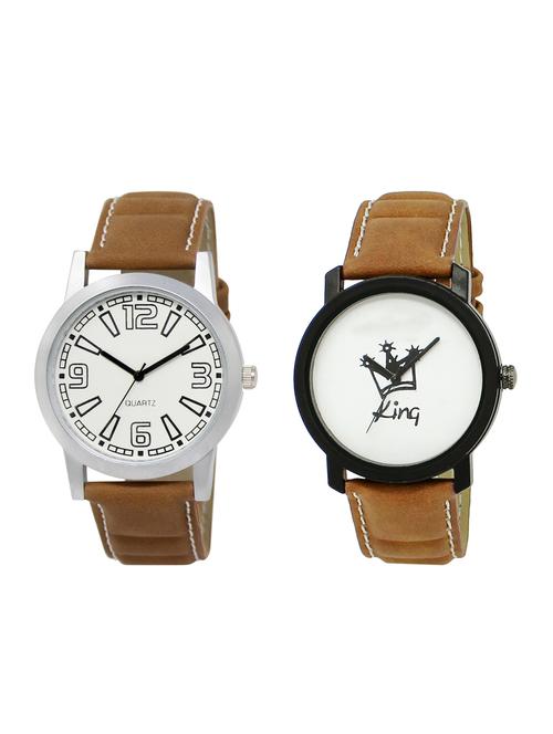ACNOS Round dial analog watch combo(WAT-LR-15-18-COMBO) - 15501238 - Standard Image - 1