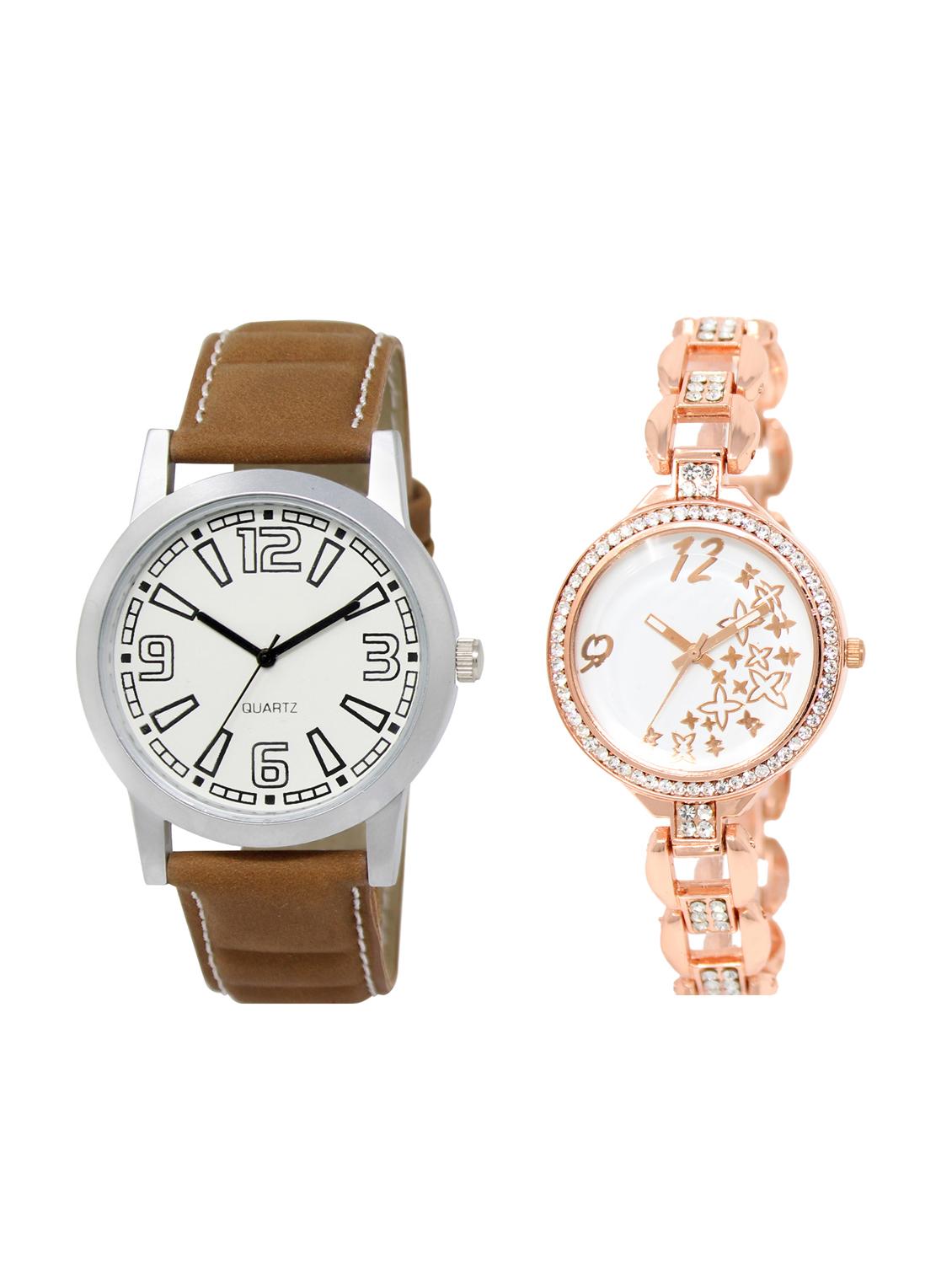 ACNOS Round dial analog couple watch(WAT-LR-15-210-COMBO) - 15501267 - Zoom Image - 1