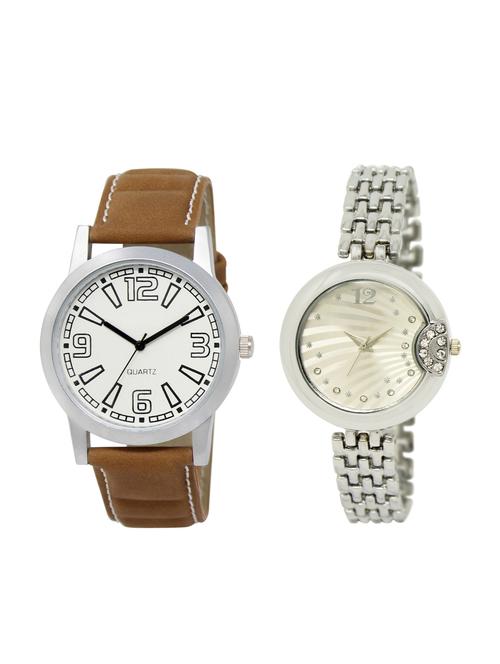 ACNOS Round dial analog couple watch(WAT-LR-15-227-COMBO) - 15501282 - Very Small Image - 1