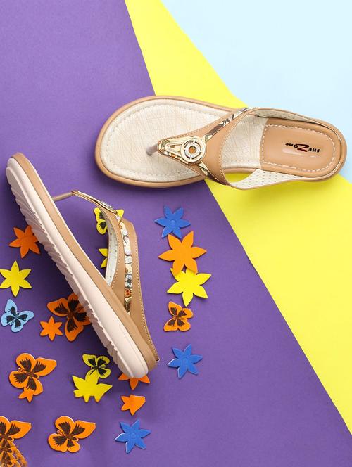 brown toe separator sandals - 15501355 - Standard Image - 1