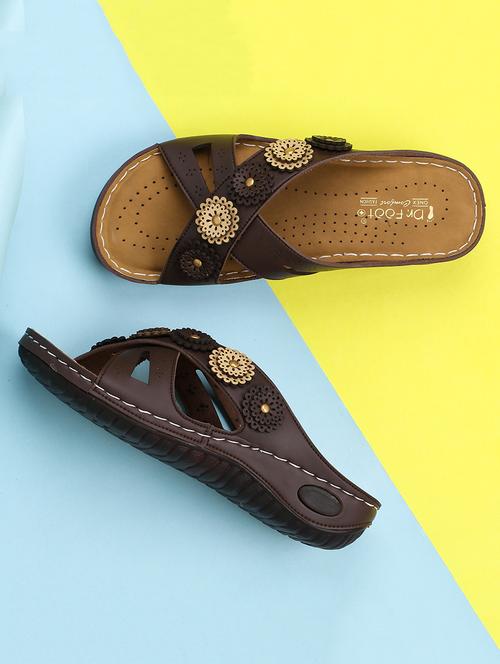 brown slip on wedges - 15501361 - Standard Image - 1
