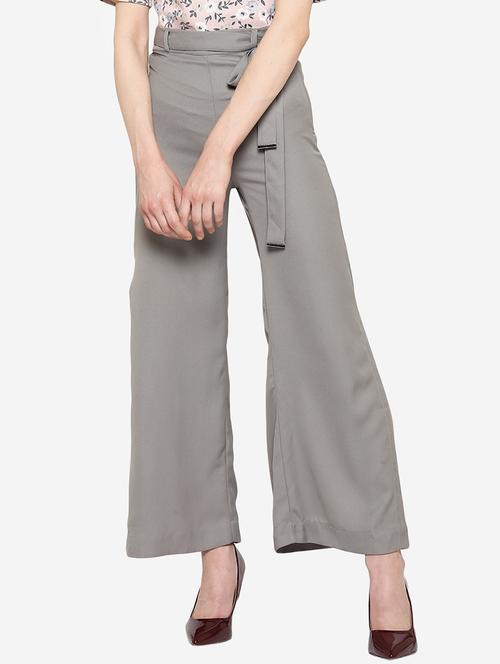 Tie knot belted palazzo - 15501859 - Standard Image - 1