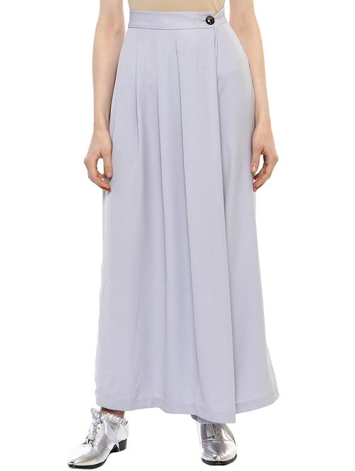 Pleated flared palazzo - 15501861 - Standard Image - 1