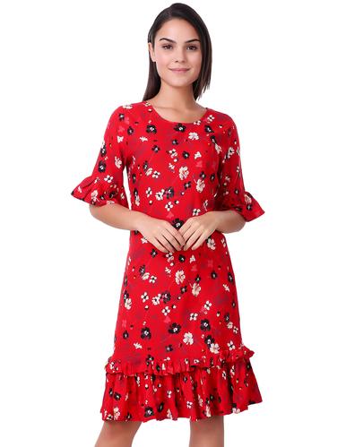 frill detailed floral dress - 15502246 - Very Small Image - 1