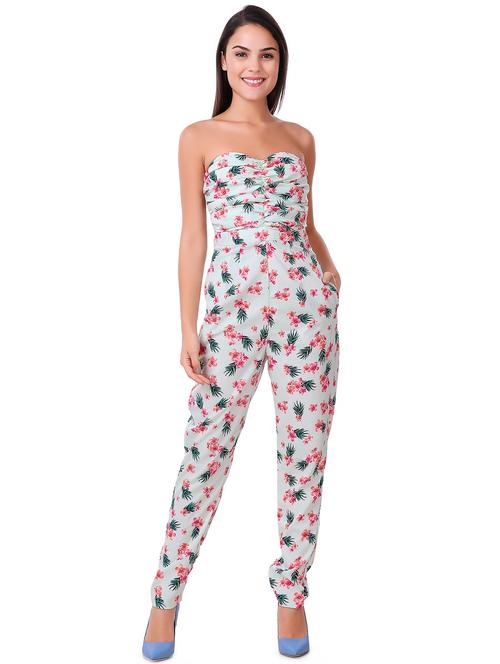 ruched floral off-shoulder dress - 15502273 - Very Small Image - 1