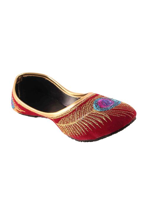 maroon slip on jutis - 15502332 - Very Small Image - 1