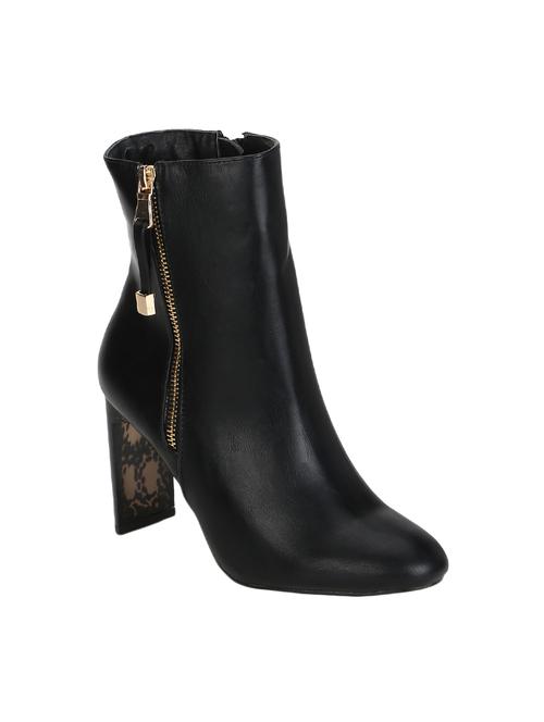 black leatherette ankle boots - 15502427 - Standard Image - 1