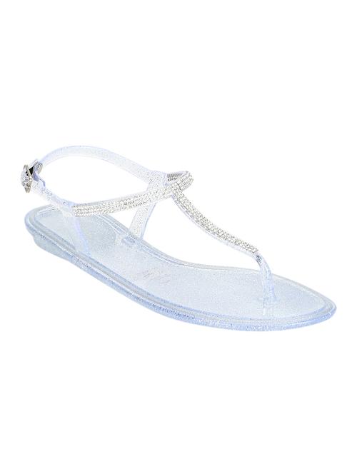 white t-strap sandals - 15502437 - Standard Image - 1