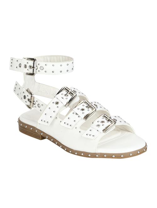 white ankle strap sandals - 15502440 - Standard Image - 1