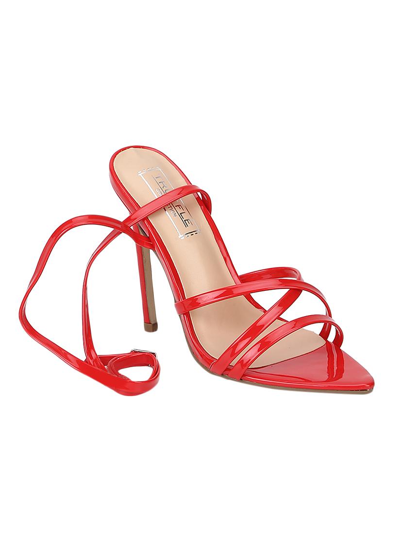 red lace-up sandals - 15502442 - Zoom Image - 1