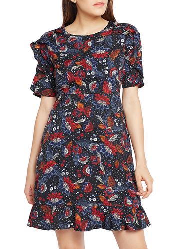 ruffle detailed printed dress - 15502634 - Very Small Image - 1