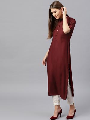pintucks straight kurta - 15502649 - Standard Image - 2