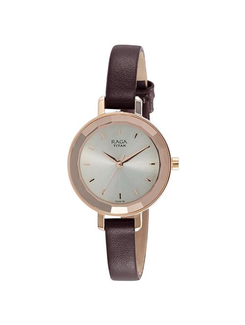 Titan leather strap analog watch-2575WL01 - 15502916 - Very Small Image - 1