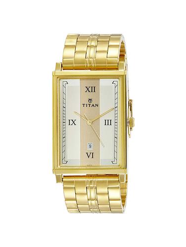 Titan Metal strap analog watch-1776YM01 - 15502993 - Very Small Image - 1