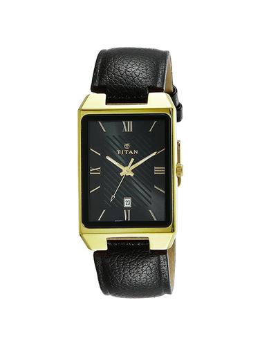 Titan Leather strap analog watch-1777YL01 - 15502997 - Very Small Image - 1