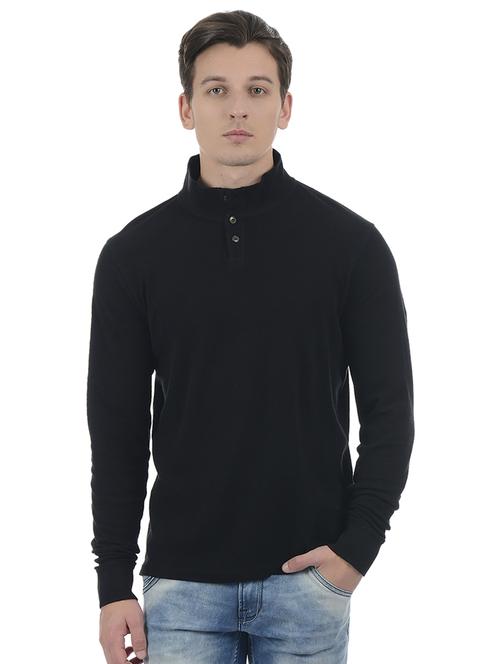 black cotton pullover - 15503087 - Standard Image - 1