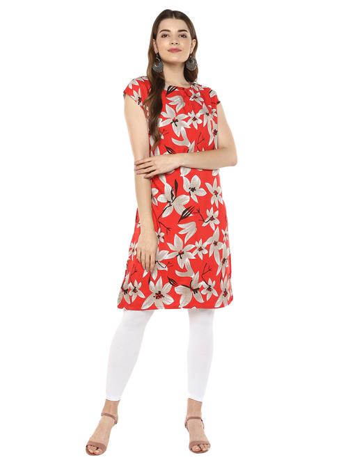 Printed straight kurta - 15503091 - Standard Image - 1