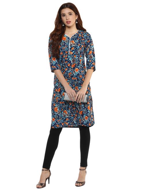 Printed straight kurta - 15503095 - Very Small Image - 1