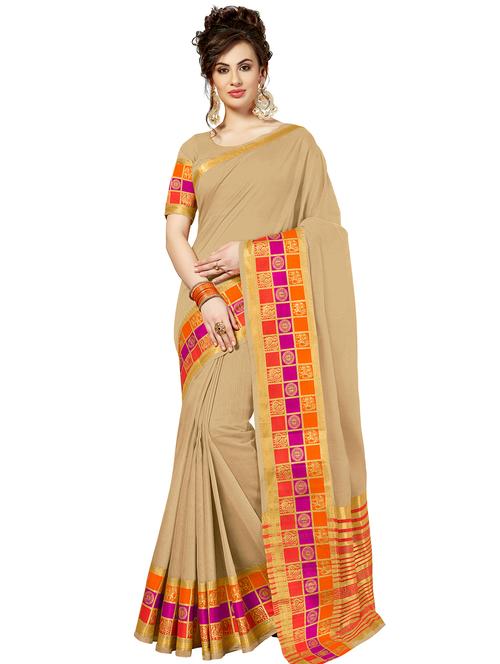 conversational zari border gadwal saree with blouse - 15503210 - Very Small Image - 1