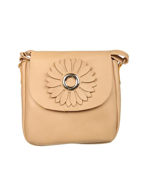 cream leatherette (pu) regular sling bag - 15503425 - Standard Image - 1