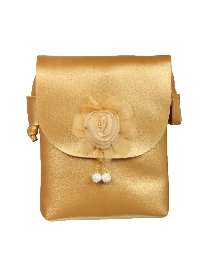 gold leatherette (pu) regular sling bag - 15503430 - Zoom Image - 1