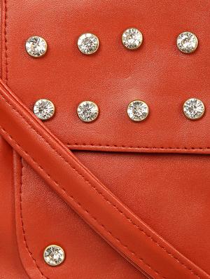 red leatherette (pu) regular sling bag - 15503432 - Standard Image - 4