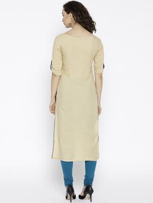 printed straight kurta - 15503701 - Standard Image - 3