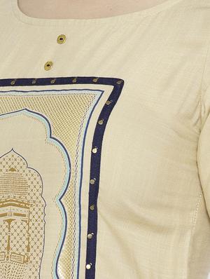 printed straight kurta - 15503701 - Standard Image - 4