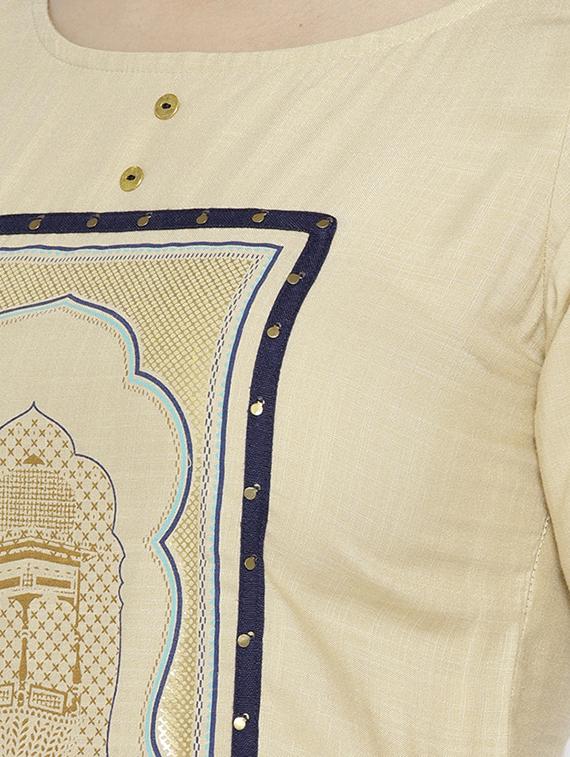 printed straight kurta - 15503701 - Zoom Image - 4