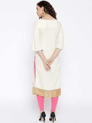 printed straight kurta - 15503703 - Standard Image - 3