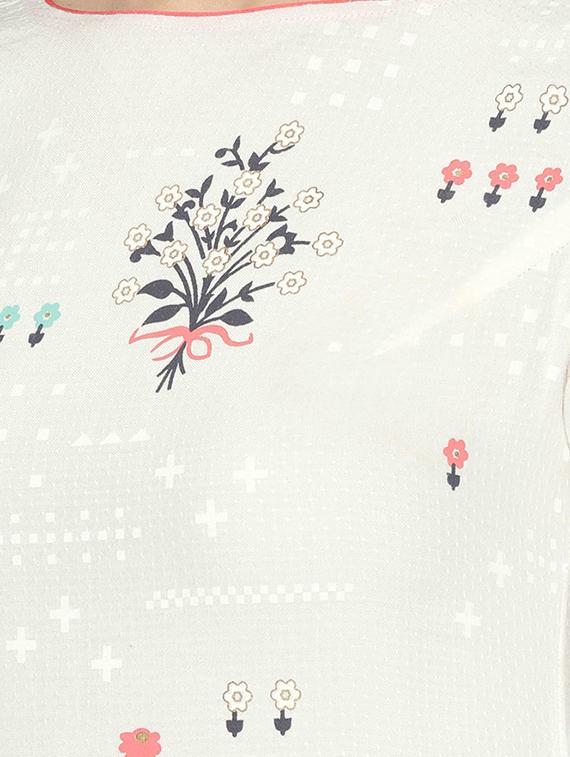 printed straight kurta - 15503703 - Zoom Image - 4