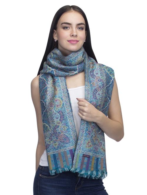 blue wool stole - 15503730 - Standard Image - 1