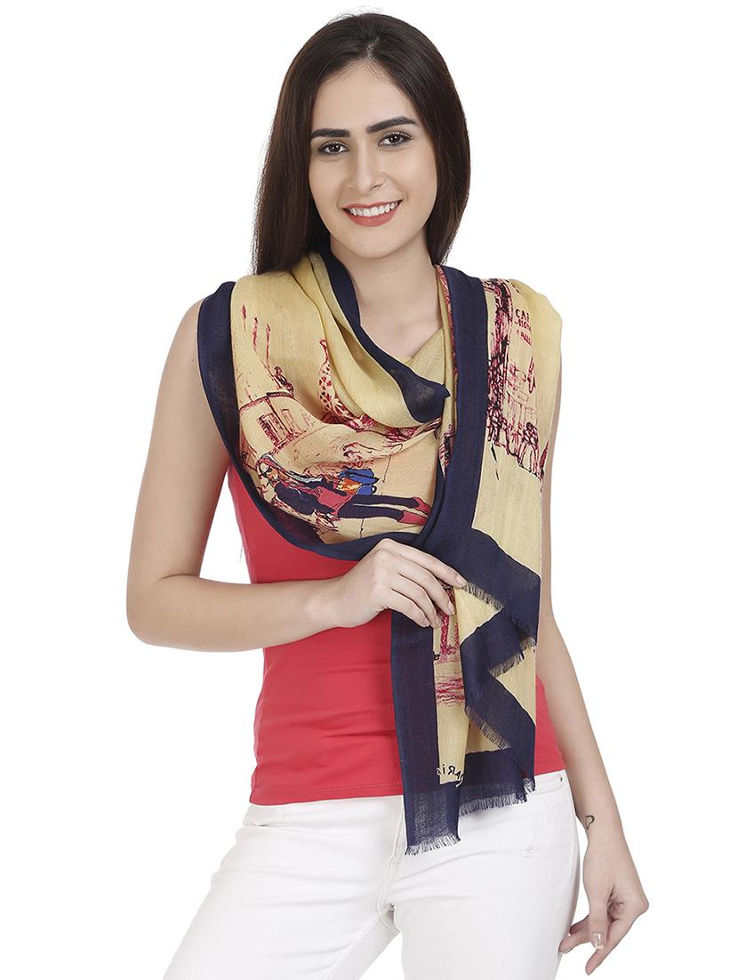 beige wool stole - 15503734 - Zoom Image - 1