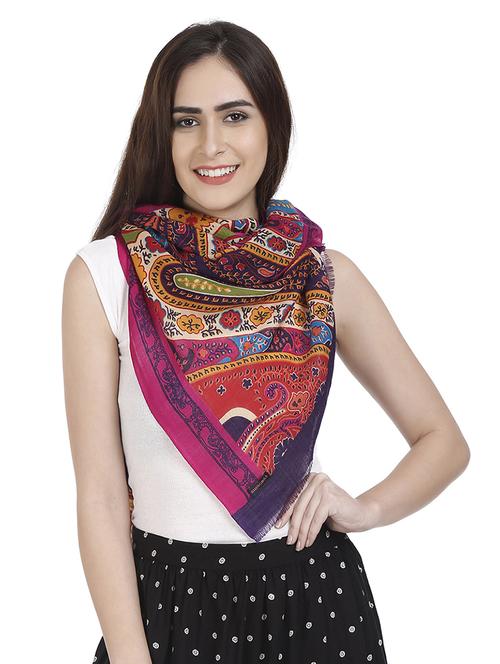 blue wool stole - 15503744 - Very Small Image - 1