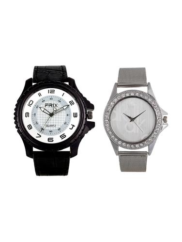 Frix Times Set of 2 analog watch combo(F-208-DK) - 15503822 - Very Small Image - 1
